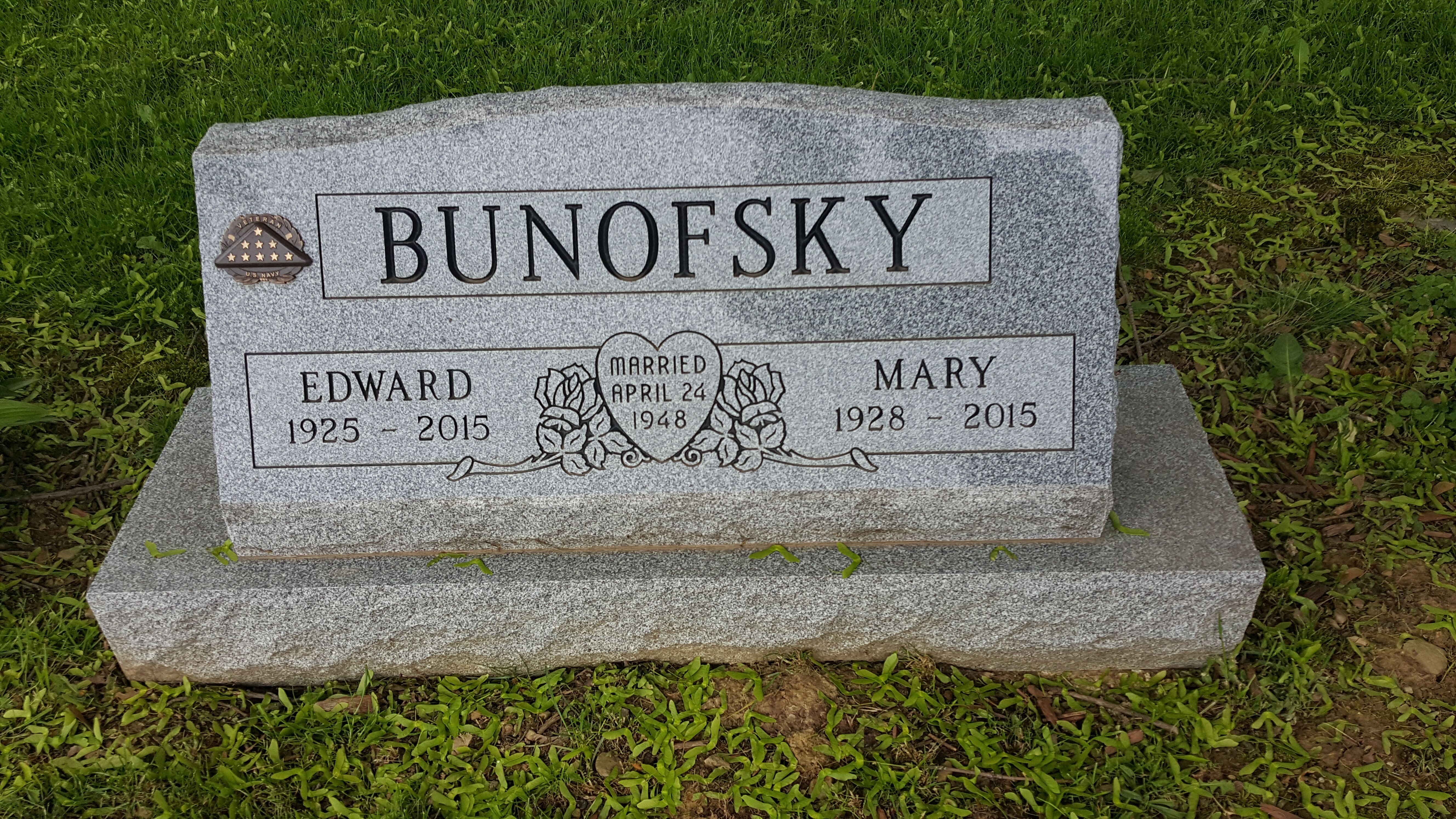 monument for two names - Boardman, OH Monuments